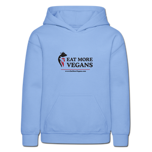 Unisex Kid's Hoodie - Eat More Vegans - carolina blue