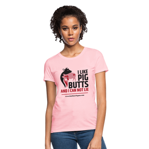 Women's Basic T-Shirt - I Like Pig Butts - pink