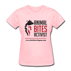 Women's Basic T-Shirt - Animal Bites Activist - pink