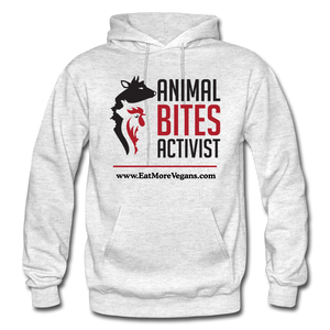 Unisex Adult Hoodie - Animal Bites Activist - light heather gray