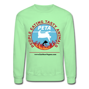 Unisex Adult Crewneck Sweatshirt - PETA - lime