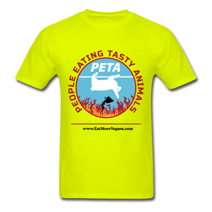 Men's Basic T-Shirt - PETA - safety green