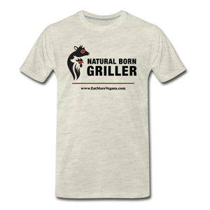Men's Premium T-Shirt - Natural Born Griller - heather oatmeal
