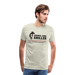 Men's Premium T-Shirt - Natural Born Griller - heather oatmeal