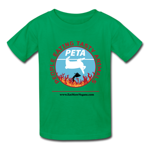 Unisex Kid's Basic T-Shirt - PETA - kelly green