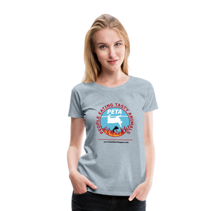Women’s Premium T-Shirt - PETA - heather ice blue