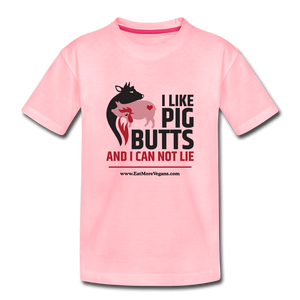 Unisex Kid's Premium T-Shirt - I Like Pig Butts - pink