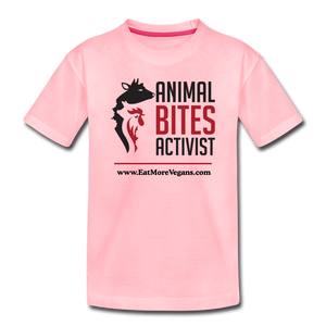 Unisex Kid's Premium T-Shirt - Animal Bites Activist - pink